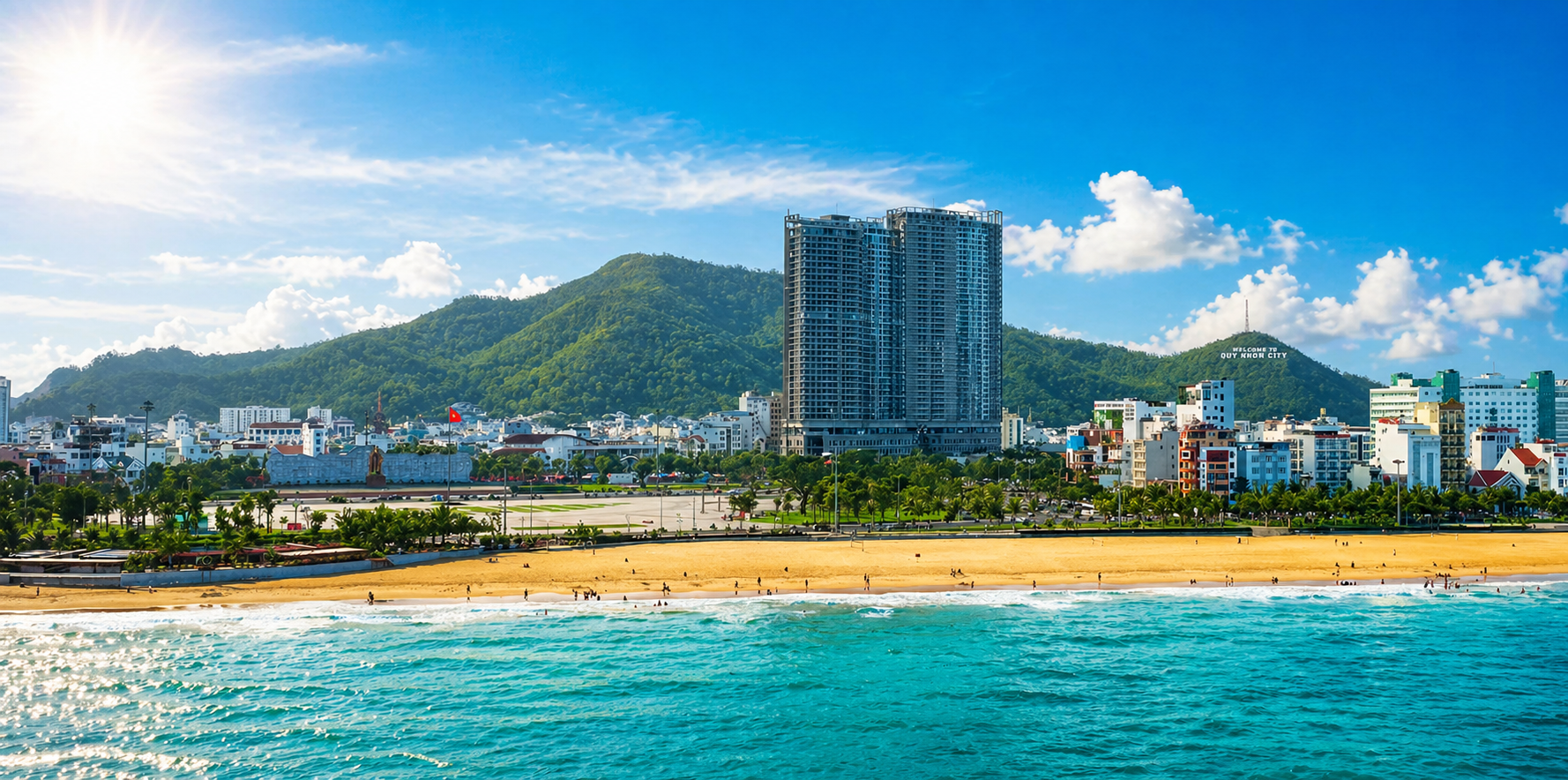 Toàn cảnh dự án The Sailing Quy Nhơn đang hoàn thiện với view biển đẹp và vị trí trung tâm thành phố