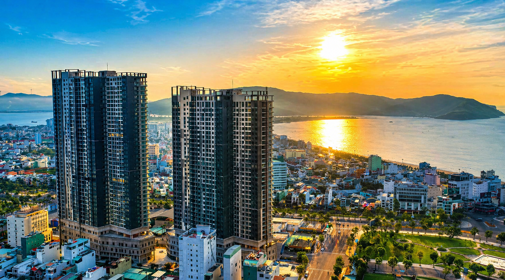 Hình ảnh cập nhật tiến độ xây dựng The Sailing Quy Nhơn năm 2026 với vị trí gần biển trung tâm