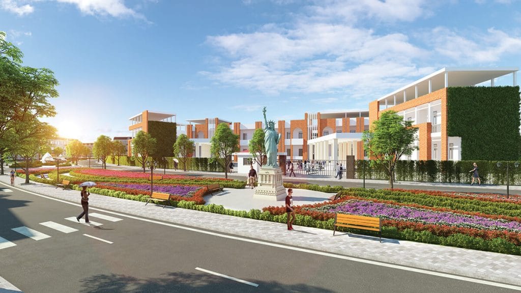 Phối cảnh công viên kỳ quan và cảnh quan du lịch tại Kỳ Co Gateway Nhơn Hội New City Phân khu 9