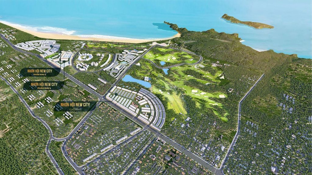 Phối cảnh tổng thể đô thị biển Nhơn Hội New City Danh Khôi