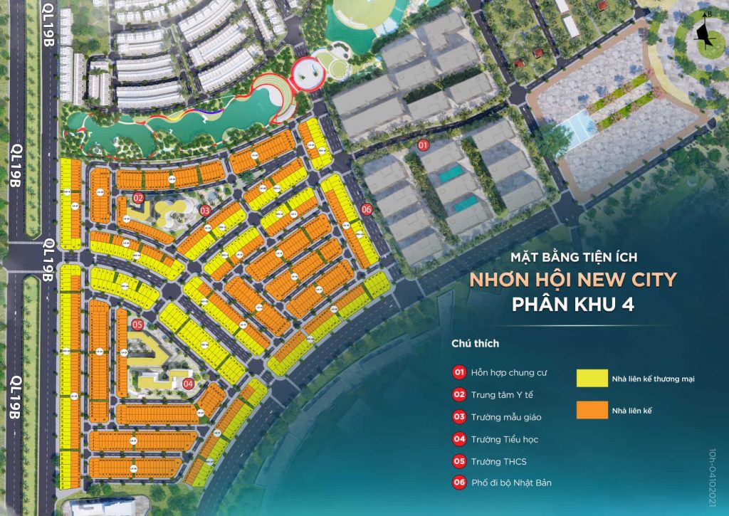 Tiện ích công viên và hạ tầng phân khu 4 Nhơn Hội New City