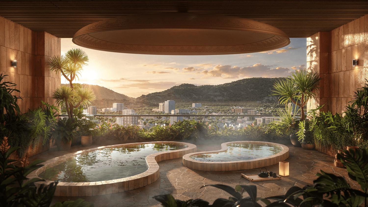 Tiện ích Onsen tầng cao ngắm biển tại dự án Q'Terra Quy Nhơn
