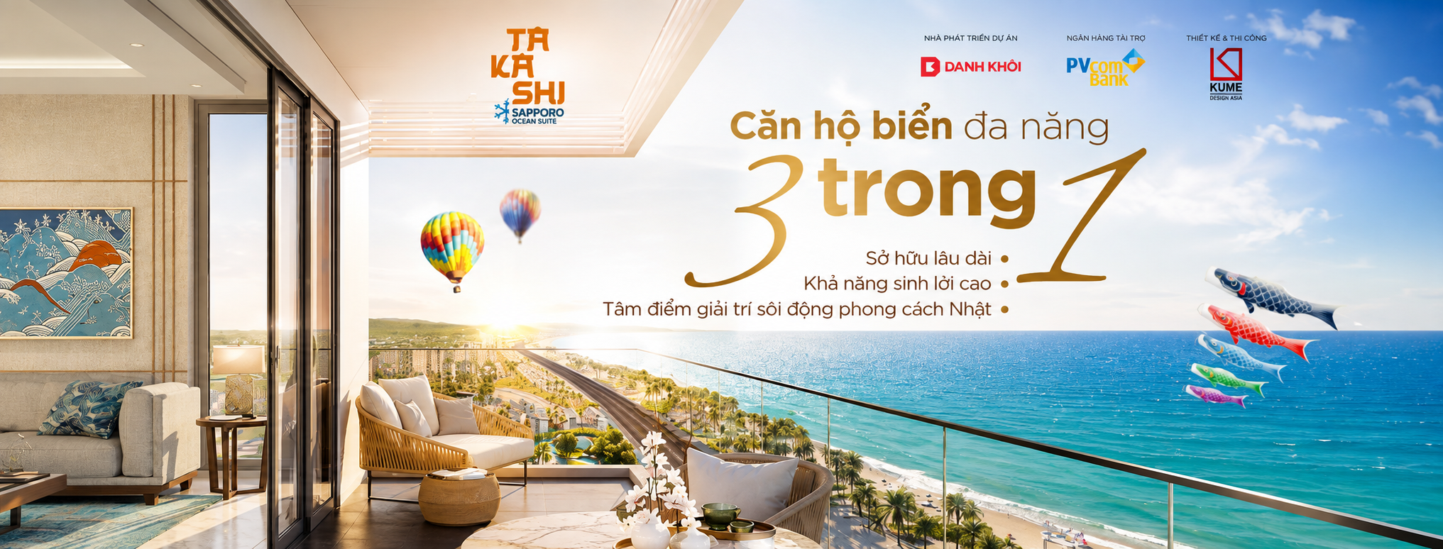 Phối cảnh căn hộ biển Takashi Ocean Suite Quy Nhơn