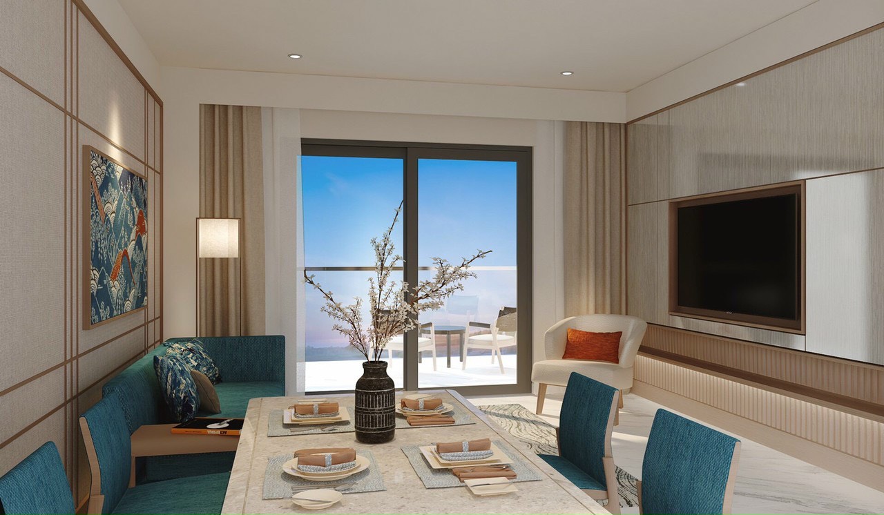 Thiết kế phòng ăn căn hộ mẫu Takashi Ocean Suite Quy Nhơn