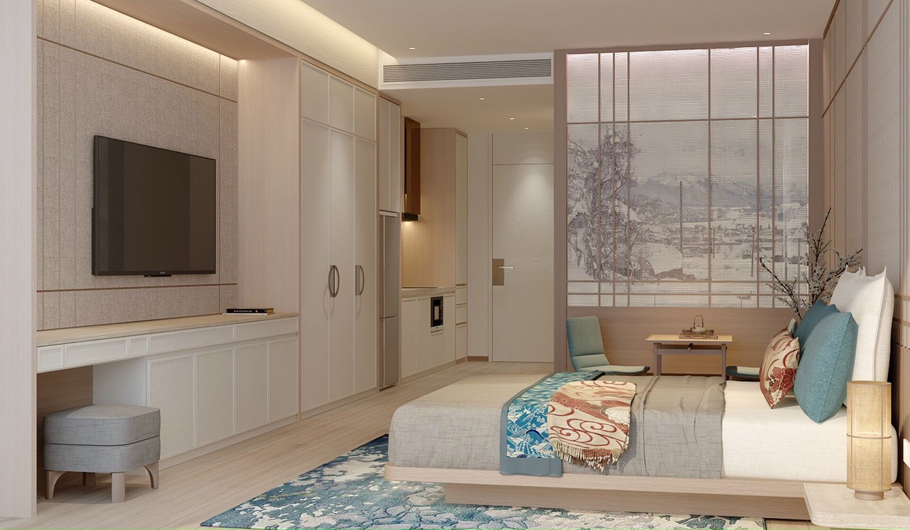Thiết kế nội thất phòng khách căn hộ mẫu Takashi Ocean Suite Quy Nhơn