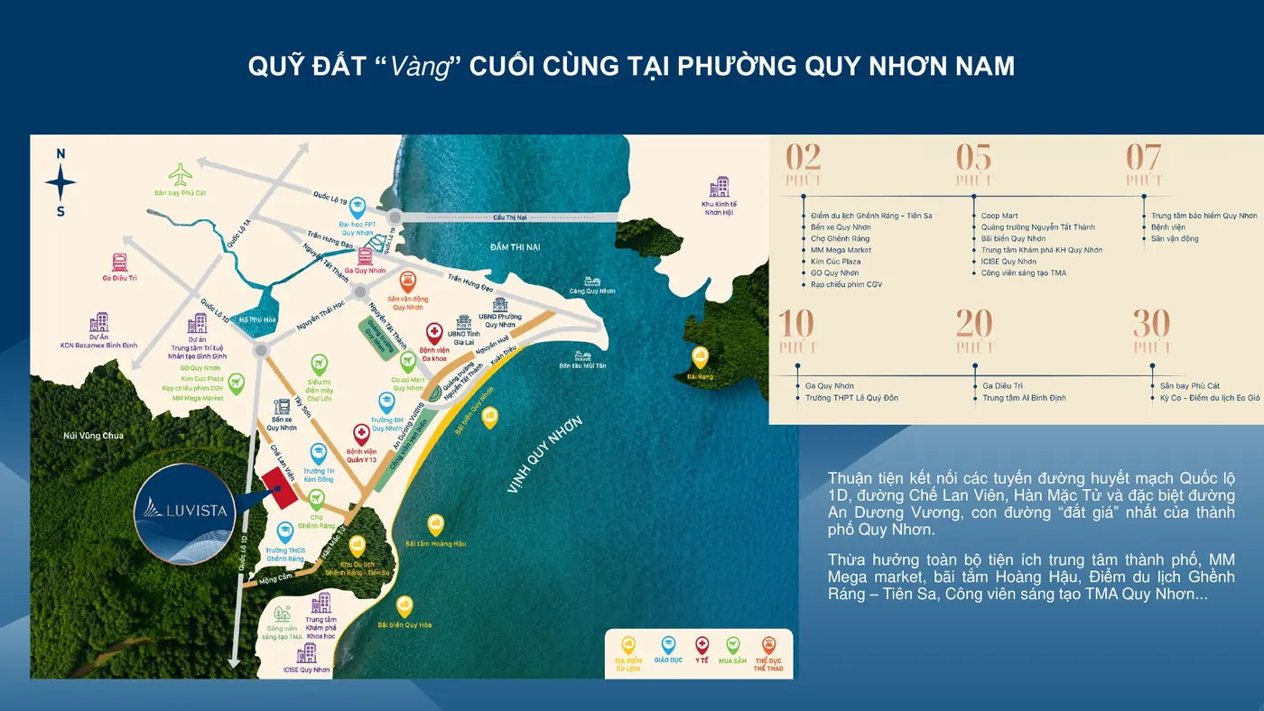 Bản đồ vị trí dự án Luvista Quy Nhơn đường Chế Lan Viên