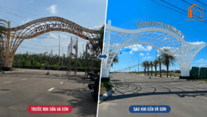 Cổng chào Nhơn Hội New City hoàn thiện diện mạo mới | Hỗ trợ xây nhà chỉ từ 3,6 triệu/m²