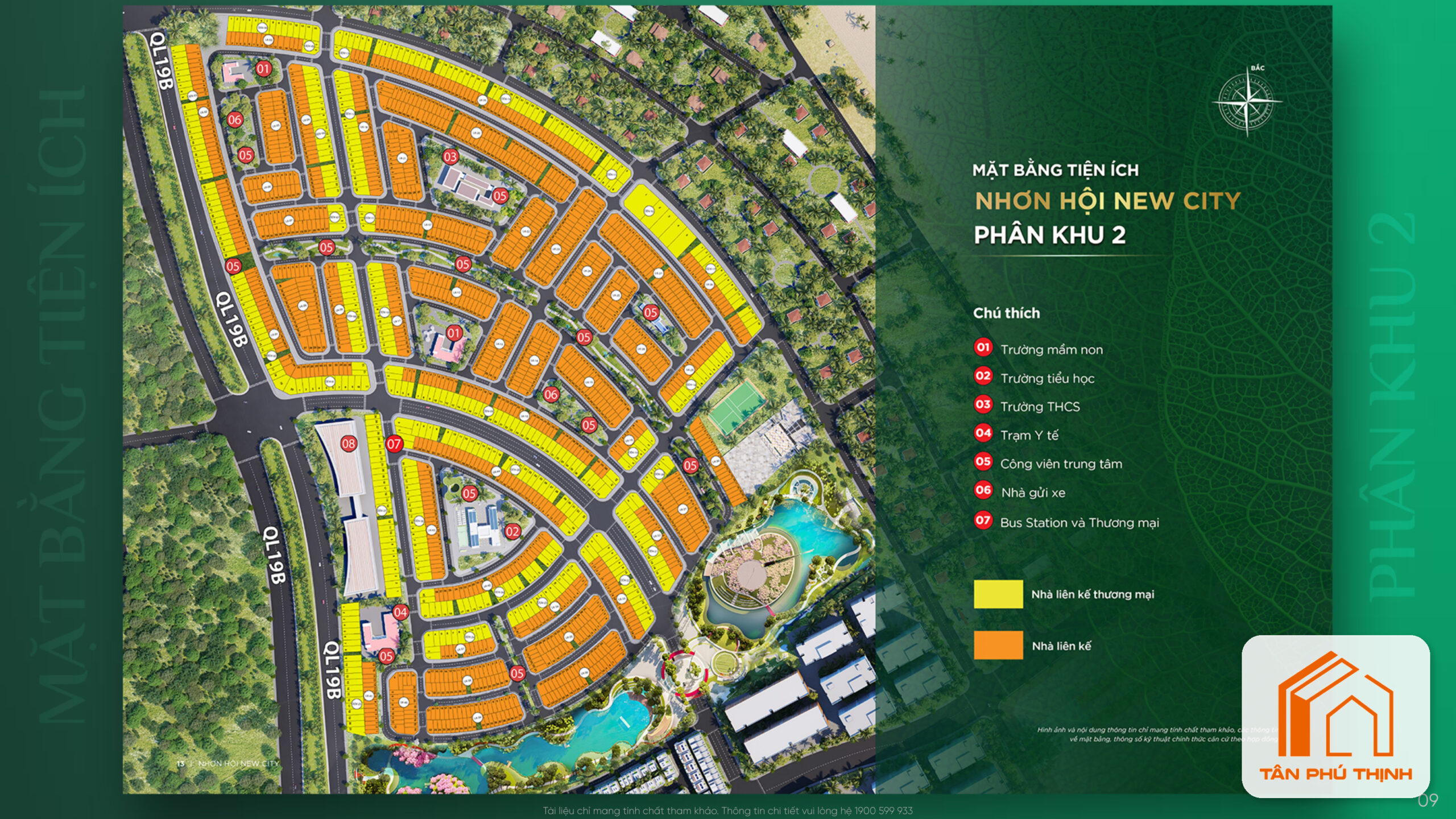 Mặt bằng phân khu 2 Nhơn Hội New City Quy Nhơn Bình Định