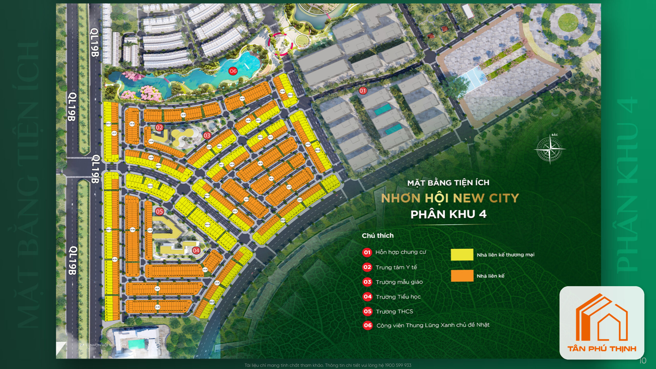 Mặt bằng phân khu 4 Nhơn Hội New City Quy Nhơn