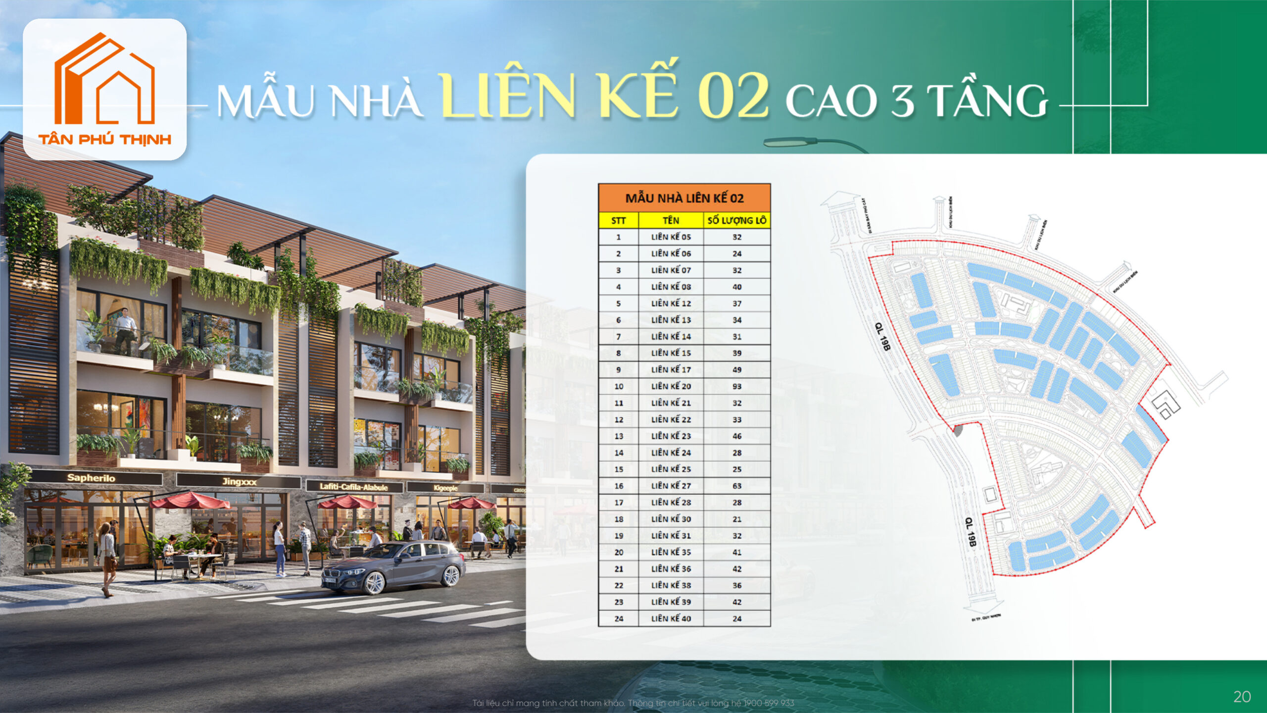 nhơn hội new city mẫu nhà liền kề 02 cao 3 tầng pk2