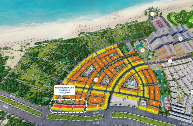 Bán đất Nhơn Hội New City LK02 Phân khu 2 diện tích 80m2 sổ đỏ
