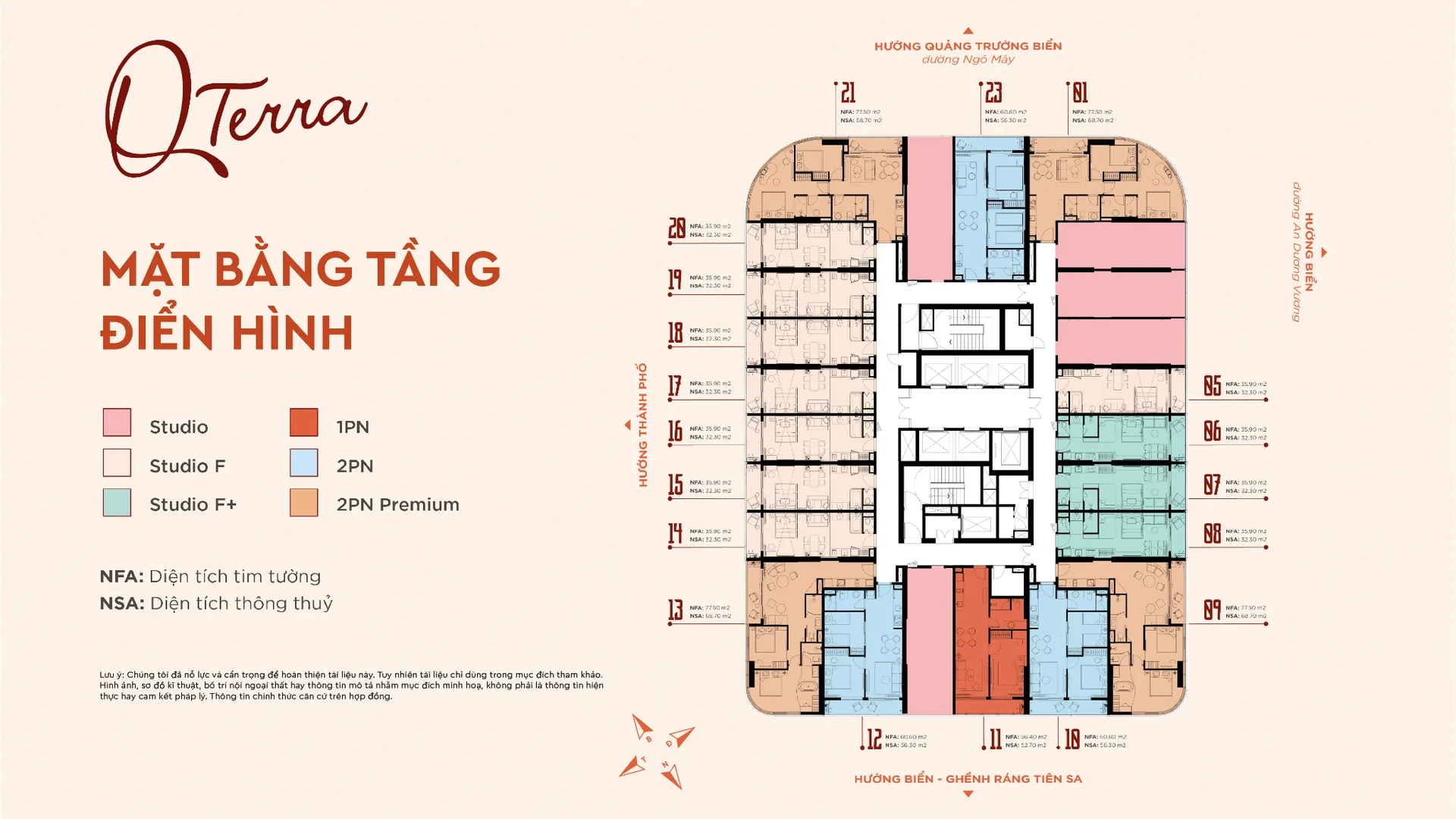 Q Terra Quy Nhơn mặt bằng tầng điển hình
