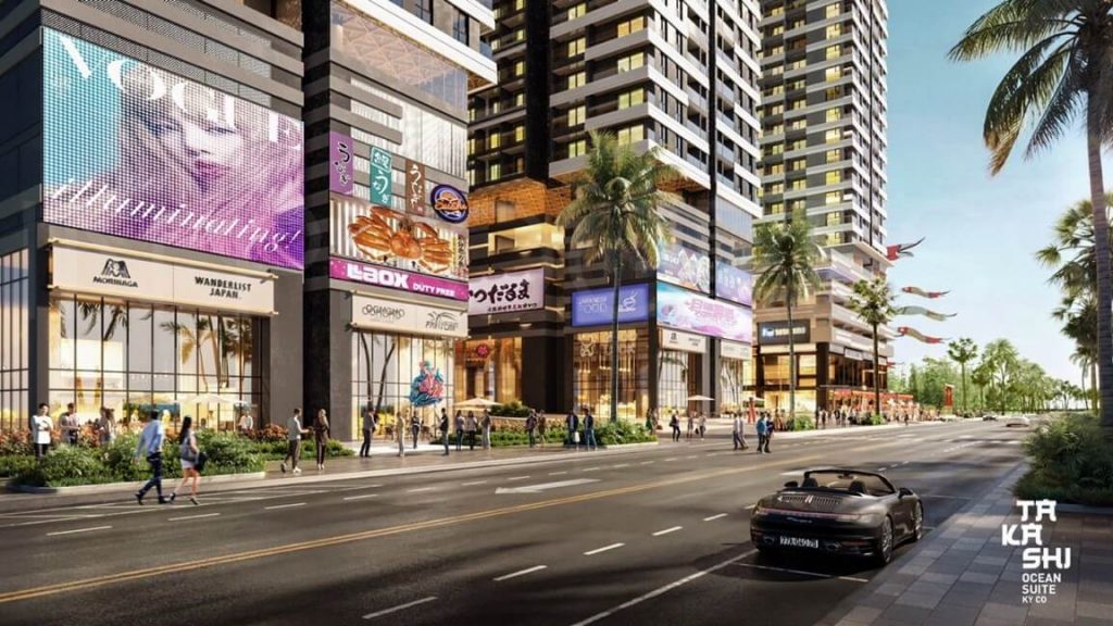Khu shophouse thương mại khối đế dự án Takashi Ocean Suite Quy Nhơn