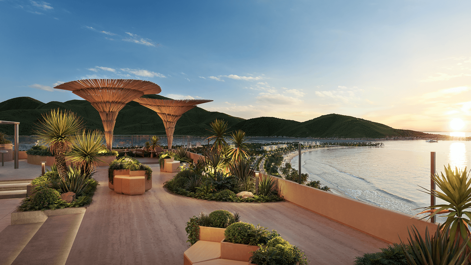 Tiện ích Rooftop Sky Lounge ngắm biển tại sân thượng dự án Q'Terra Quy Nhơn