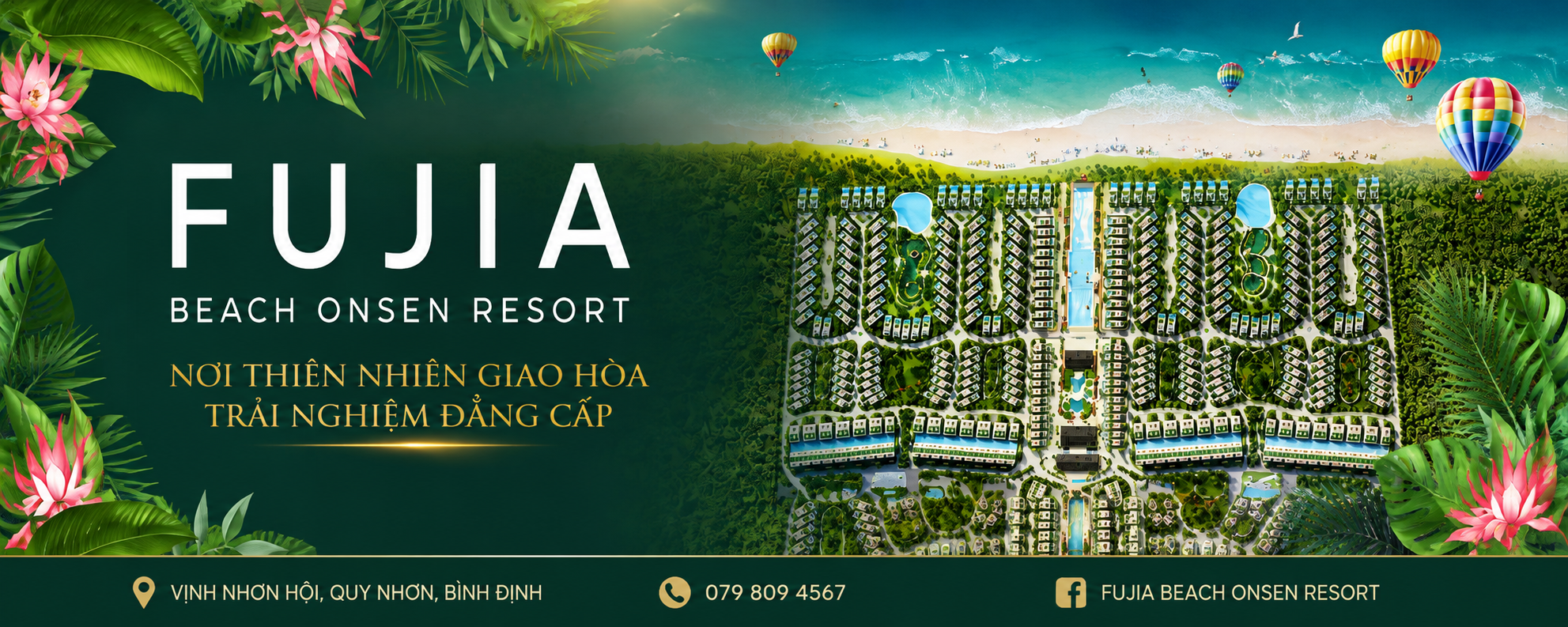 Phối cảnh tổng thể dự án Fujia Beach Onsen Resort Gia Lai