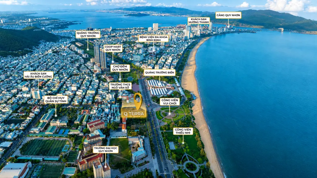 Vi tri du an Q Terra Quy Nhon mat tien duong Ngo May