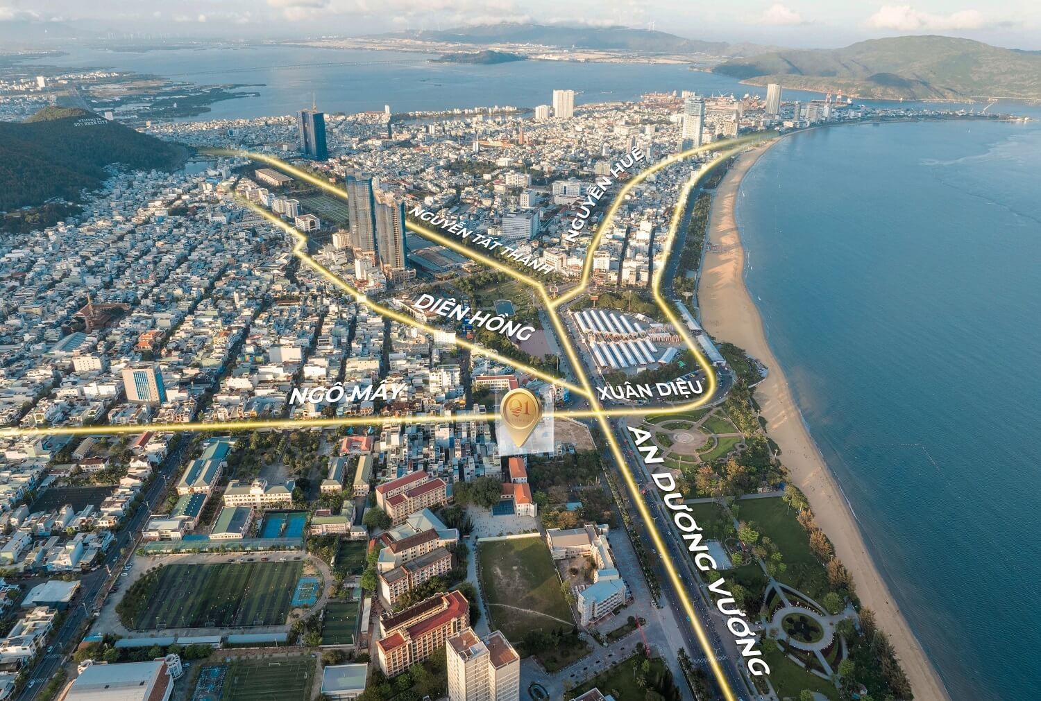 Sơ đồ vị trí dự án căn hộ Q'Terra Ngô Mây Quy Nhơn