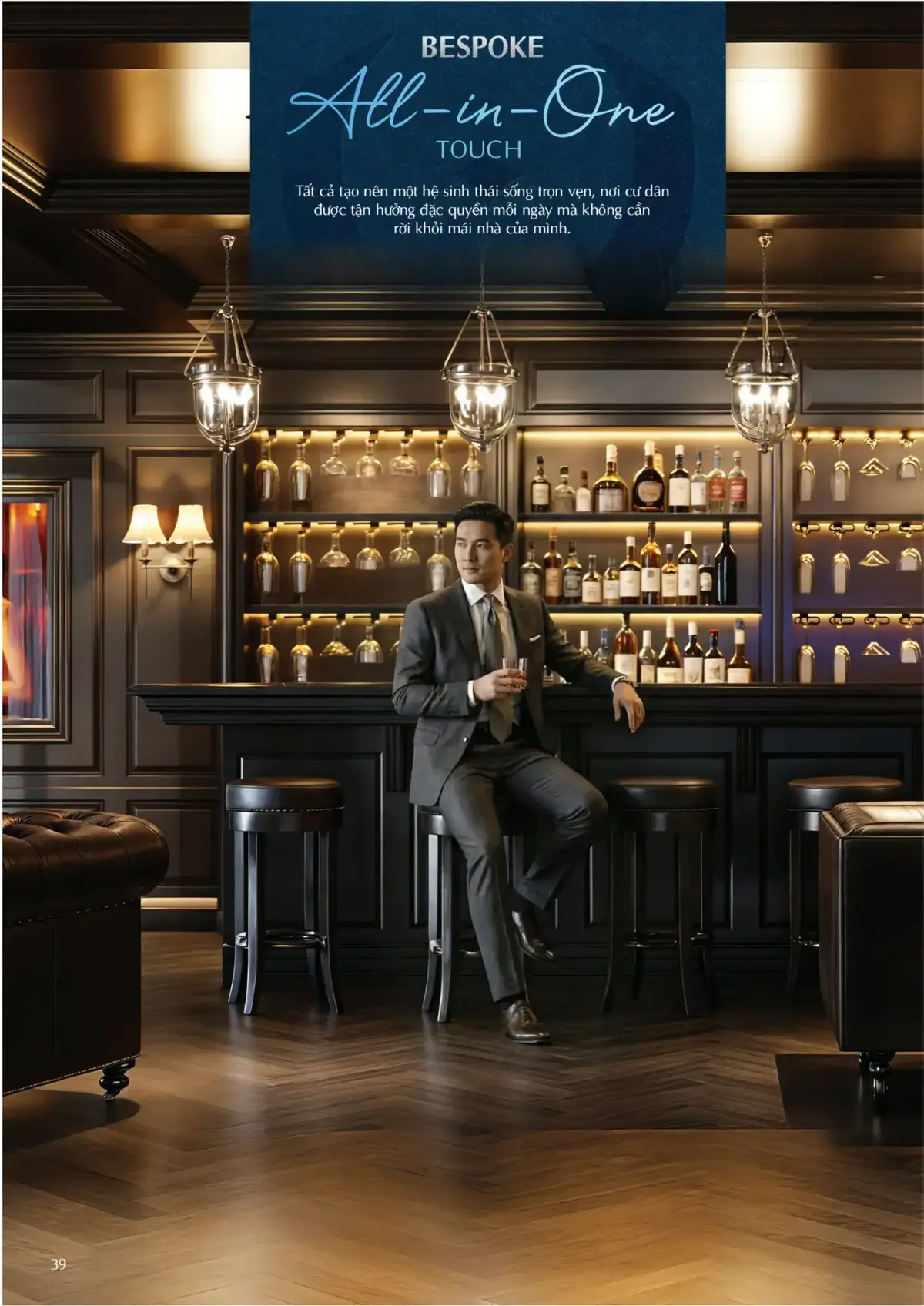 Không gian Whisky Lounge tại Oriva Bay Quy Nhơn