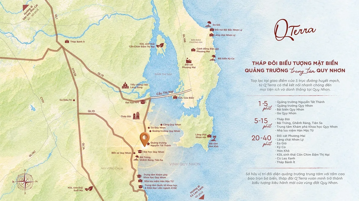Bản đồ vị trí Q Terra Quy Nhơn tại số 01 Ngô Mây