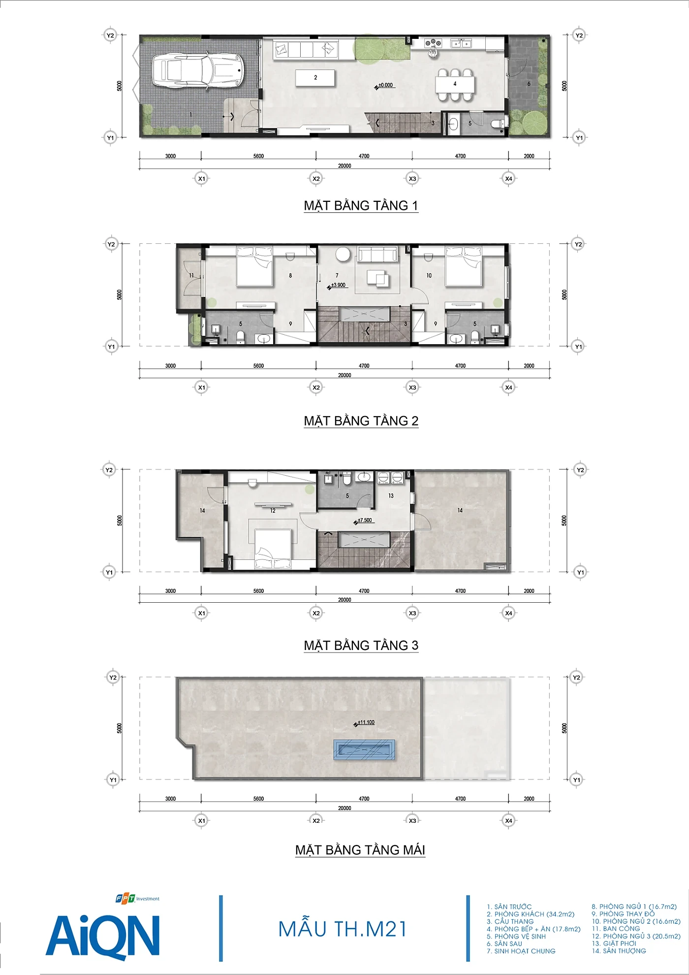 Mặt bằng mẫu TH.M21 FPT AI City Quy Nhơn