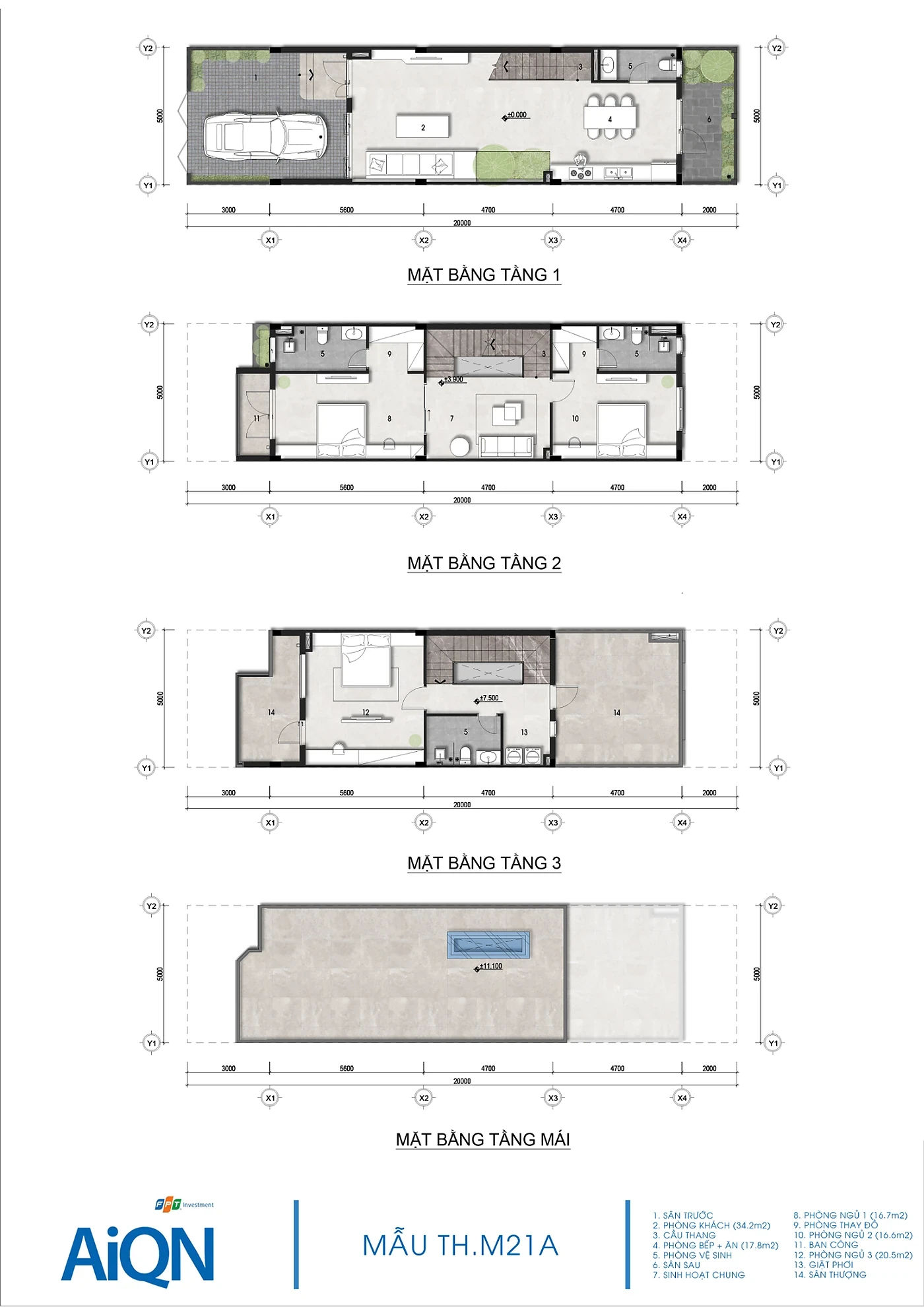 Mặt bằng mẫu TH.M21A FPT AI City Quy Nhơn