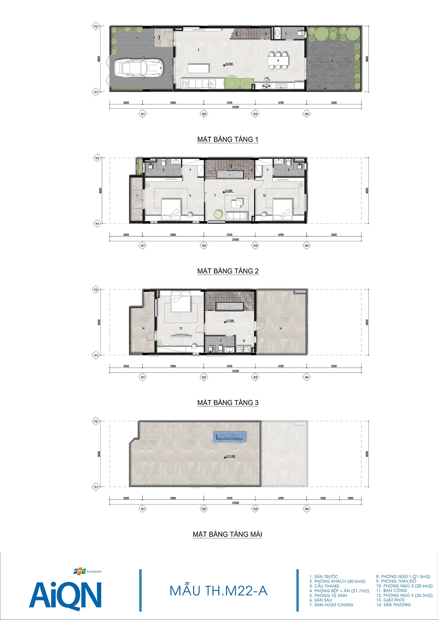 Mặt bằng mẫu TH.M22A FPT AI City Quy Nhơn