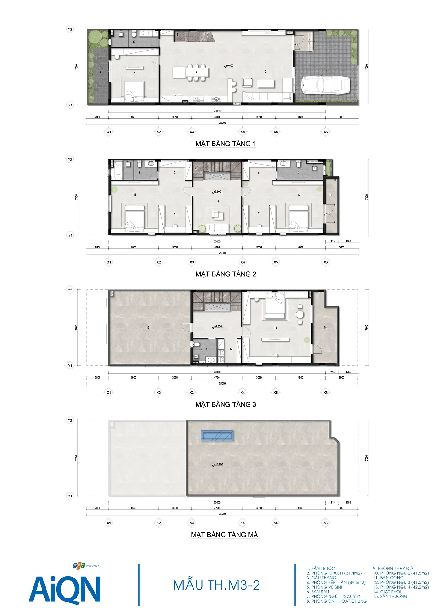 Mặt bằng mẫu TH.M3-2 FPT AI City Quy Nhơn