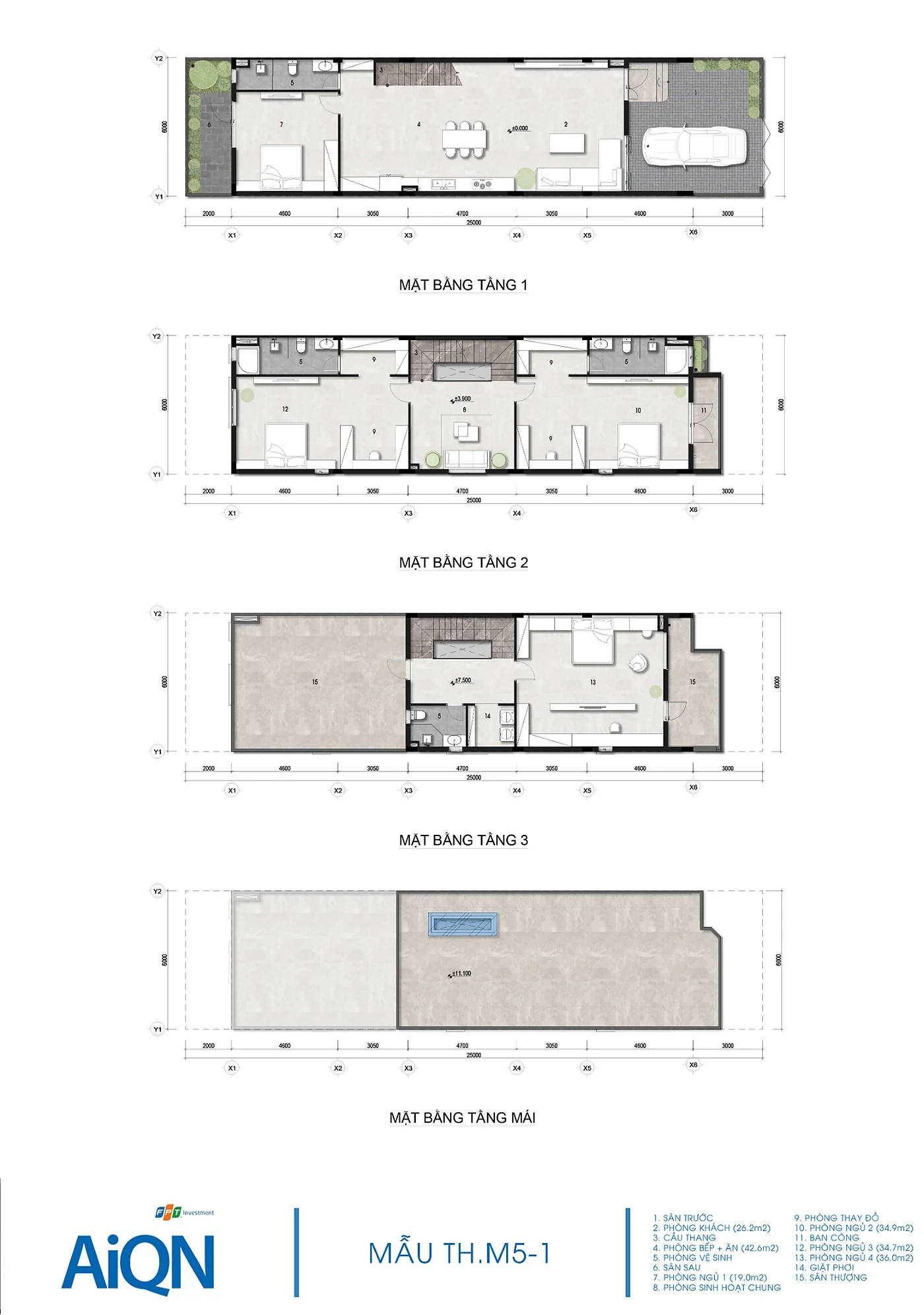 Mặt bằng mẫu TH.M5-1 FPT AI City Quy Nhơn
