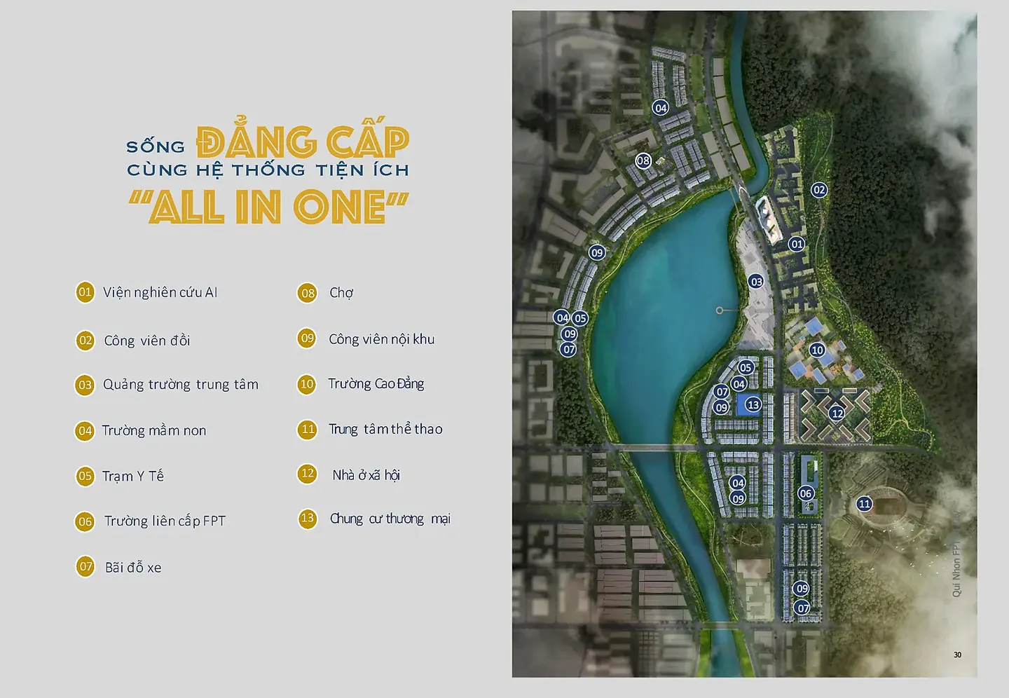 Tổng mặt bằng cảnh quan FPT AI City Quy Nhơn