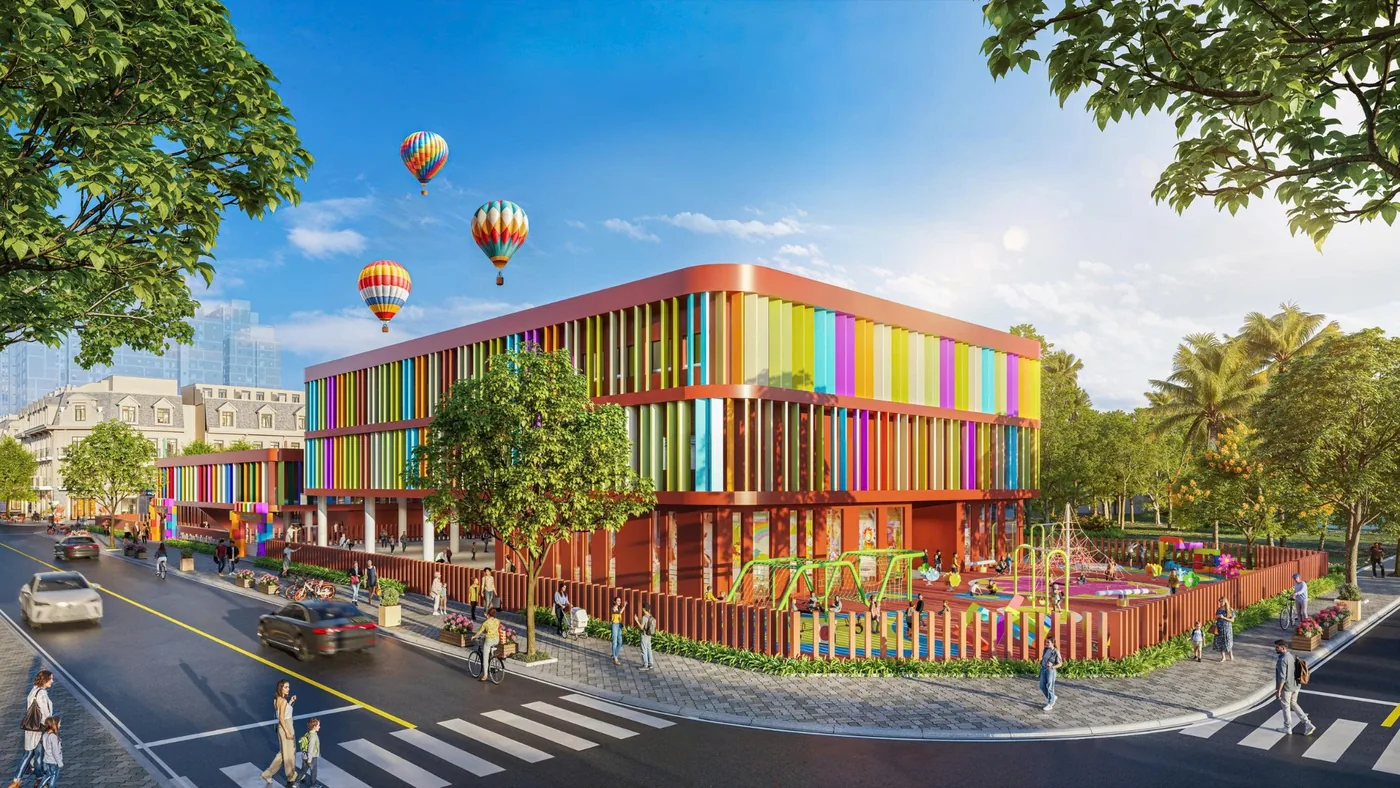 Khu giáo dục Phú Gia Royal Park Phối cảnh khu công trình giáo dục tại Phú Gia Royal Park Quy Nhơn