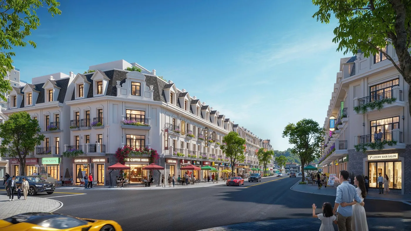Tuyến phố shophouse Phú Gia Royal Park Phối cảnh tuyến phố shophouse Phú Gia Royal Park Quy Nhơn