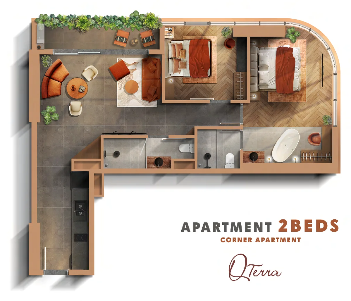 Thiết kế 2PN Premium Q Terra Quy Nhơn