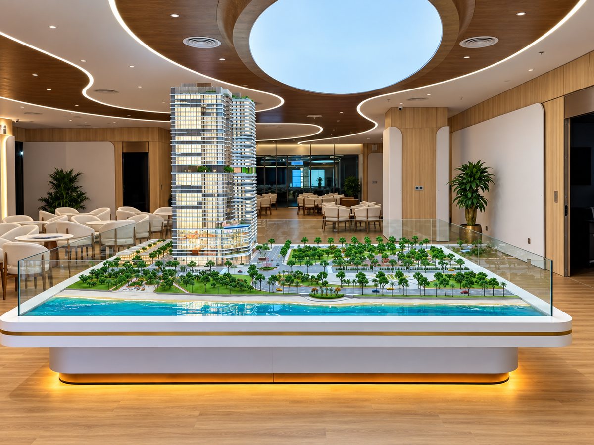 Sa bàn Q Terra Quy Nhơn nhìn trực diện từ khu vực trưng bày tại Hà Nội