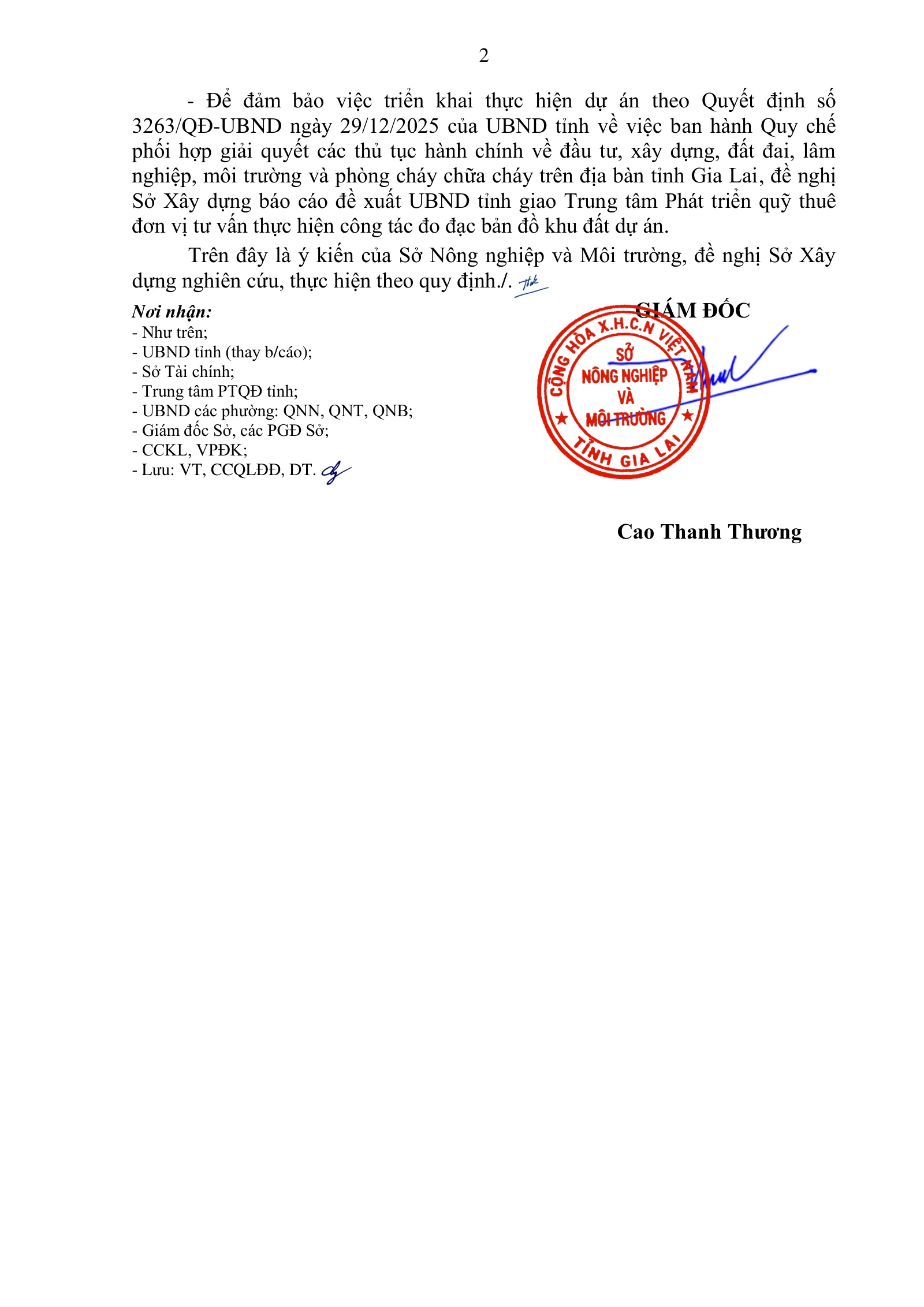 Văn bản 10272 SNNMT QLĐĐ Ghềnh Ráng Vũng Chua trang 3