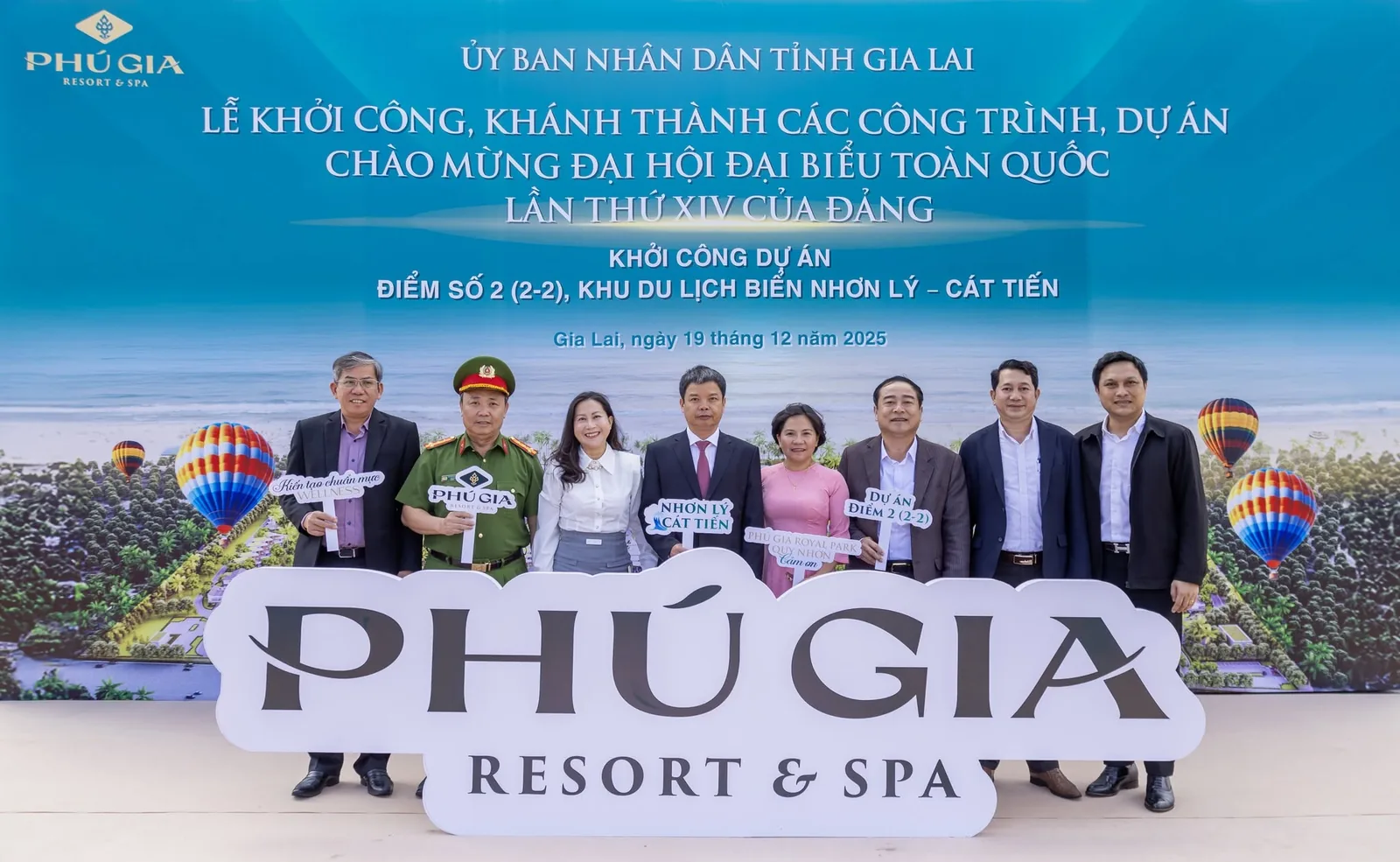 Chủ đầu tư và lãnh đạo tỉnh Gia Lai tham dự lễ khởi công dự án FUJIA ngày 19/12/2025