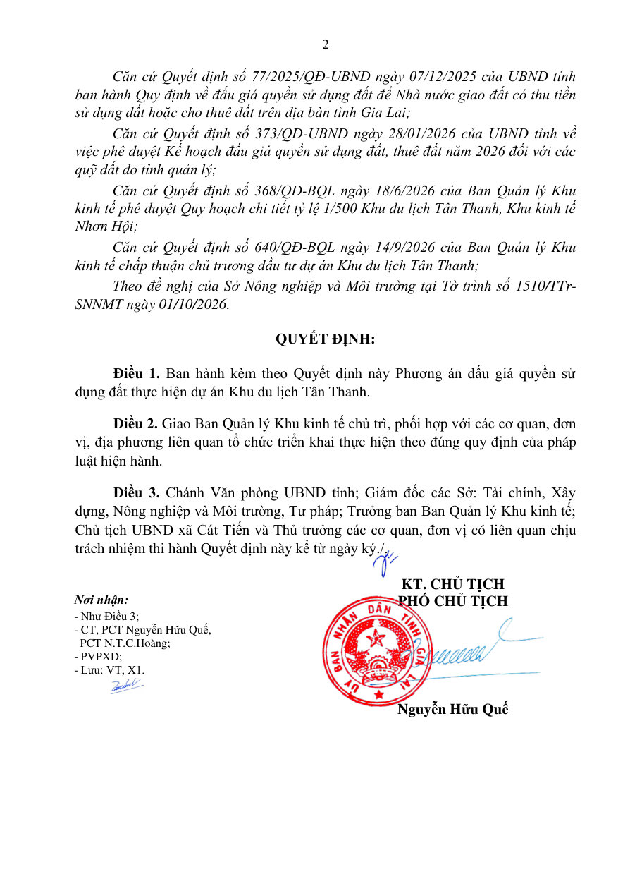 Trang 2 Quyết định số 4230/QĐ-UBND Khu du lịch Tân Thanh