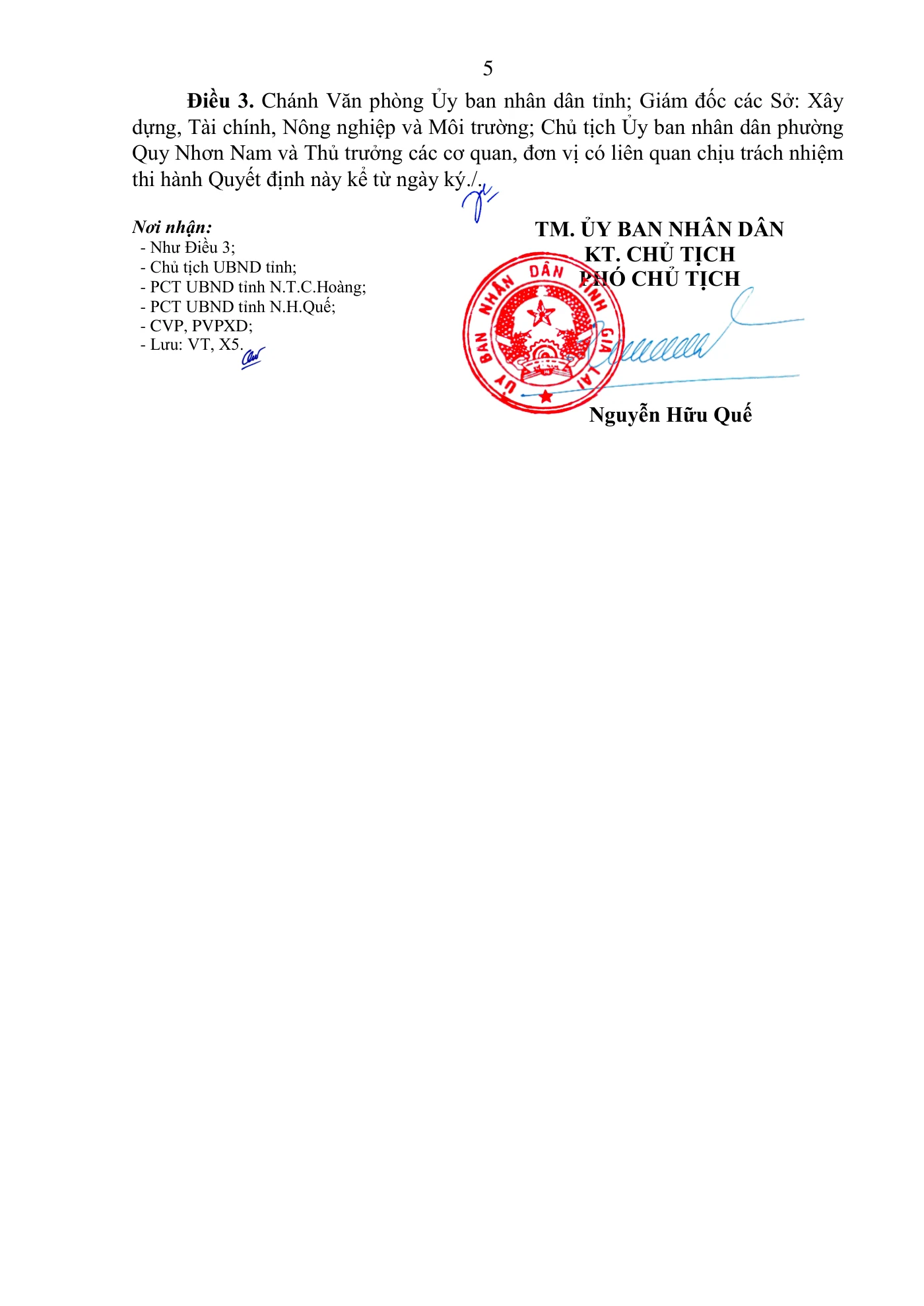 Trang 5 Quyết định 4303 phần ký ban hành
