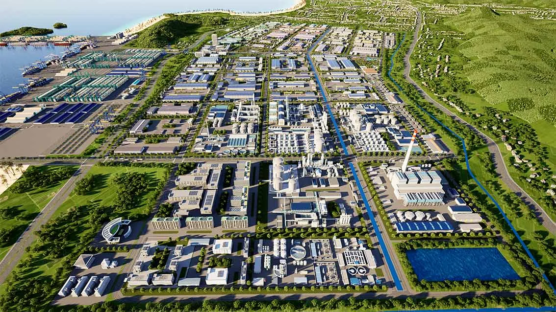 Phối cảnh minh họa hạ tầng khu công nghiệp