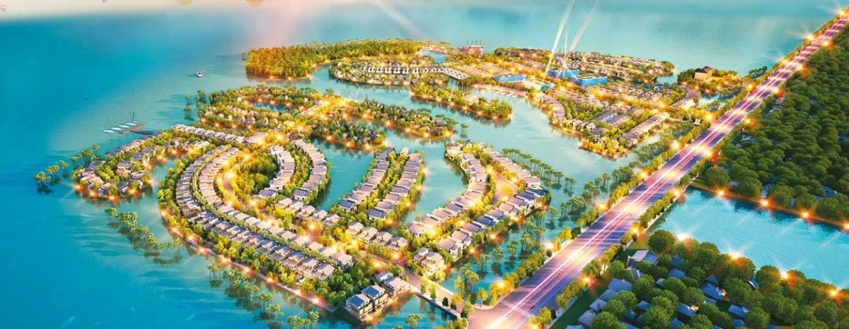 Phối cảnh tham khảo khu Thị Nại Eco Bay ven đầm