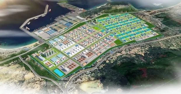 Ảnh phối cảnh minh họa khu công nghiệp ven biển