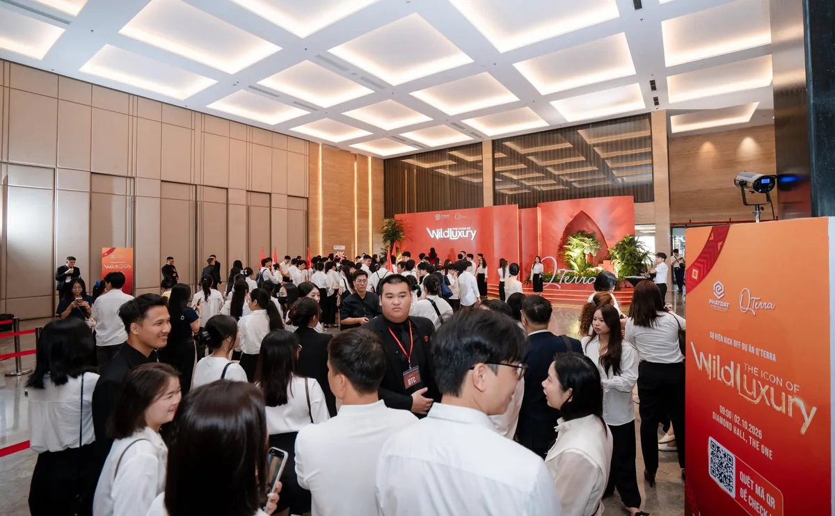 Khu vực check-in tại sự kiện Kick-off Q Terra Hà Nội ngày 02/10/2026