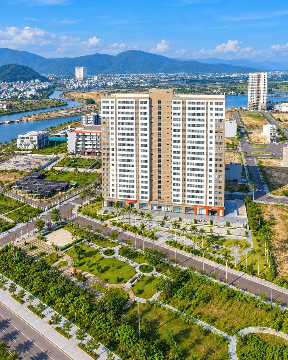 Công trình cao tầng ven sông tại khu đô thị An Phú Thịnh Quy Nhơn
